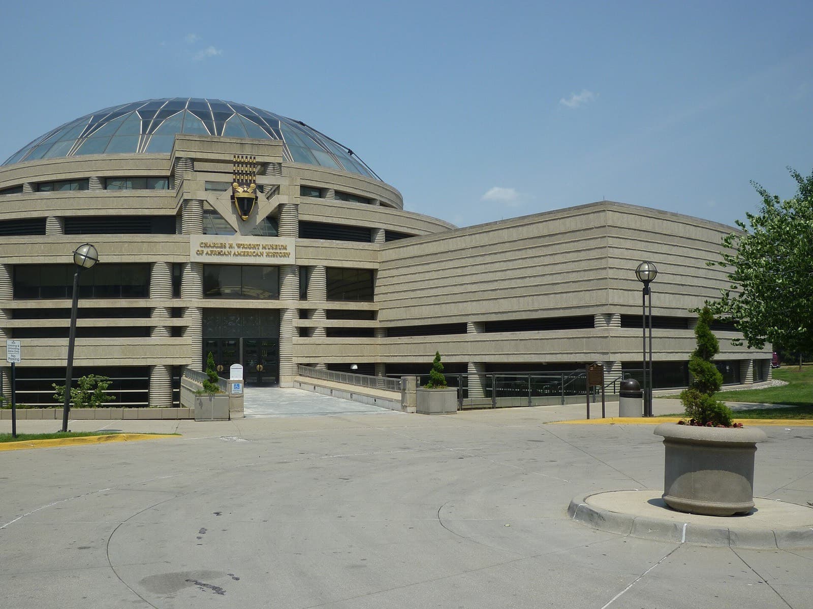 Exterior of the Charles H. Wright Museum of African American History in Detroit.